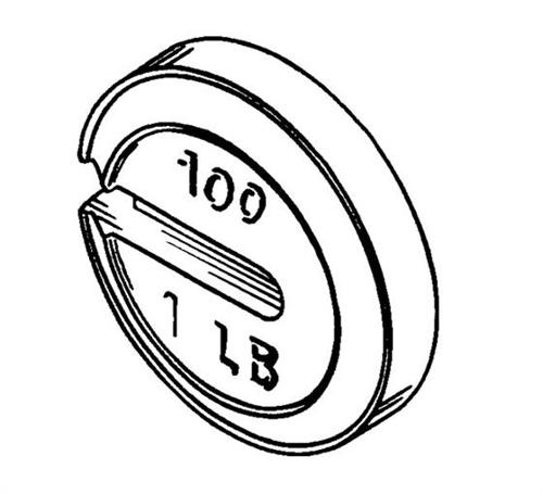 Howe Repair Parts For Counterpoise Weights And Hangers For Howe 57, 54 XL And Triner